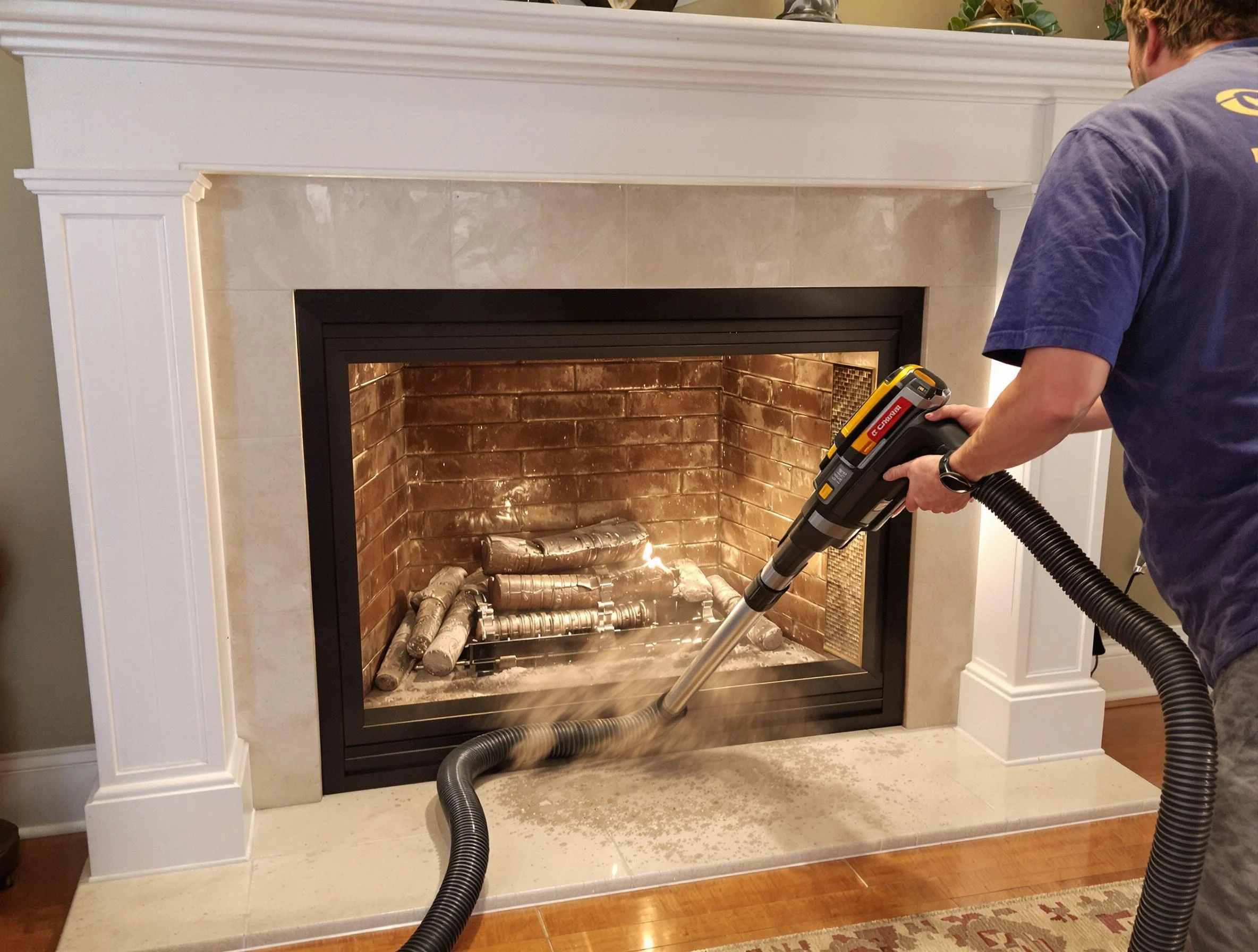 Fireplace cleaning performed by Ogden Chimney Sweep in Ogden, UT