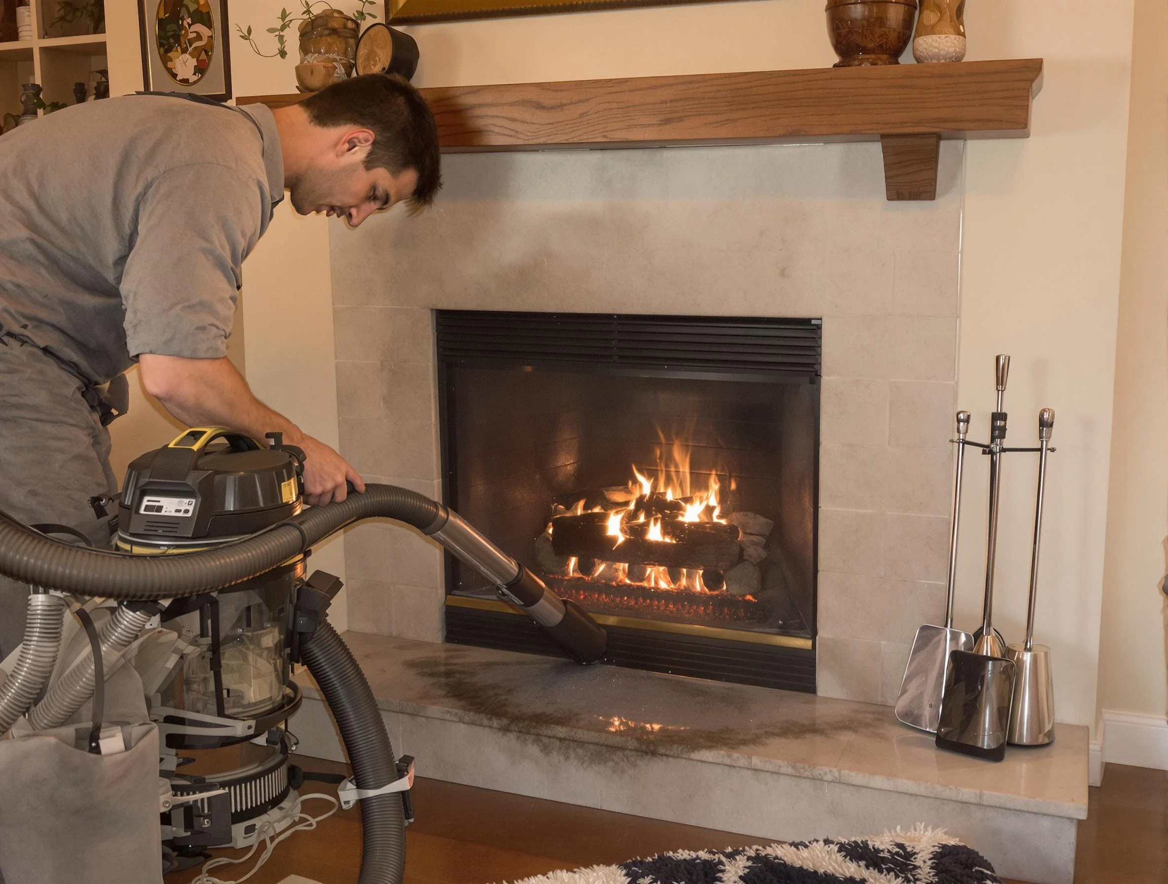 Routine fireplace upkeep by Ogden Chimney Sweep in Ogden, UT