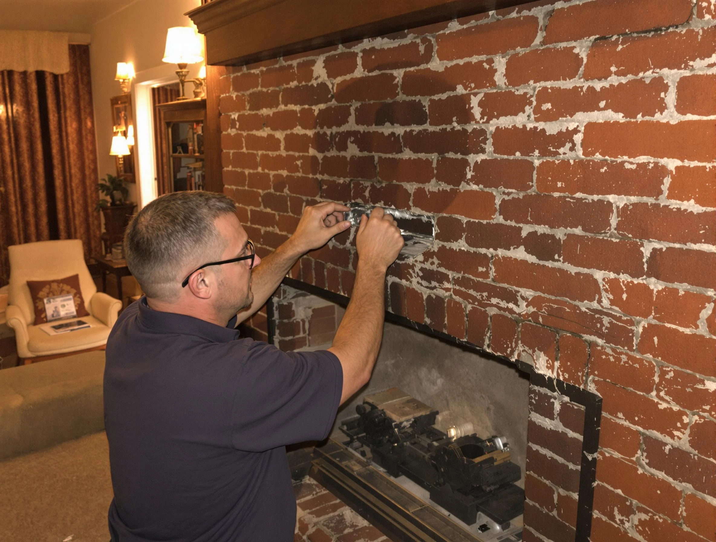 Ogden Chimney Sweep expert fixing a fireplace in Ogden, UT